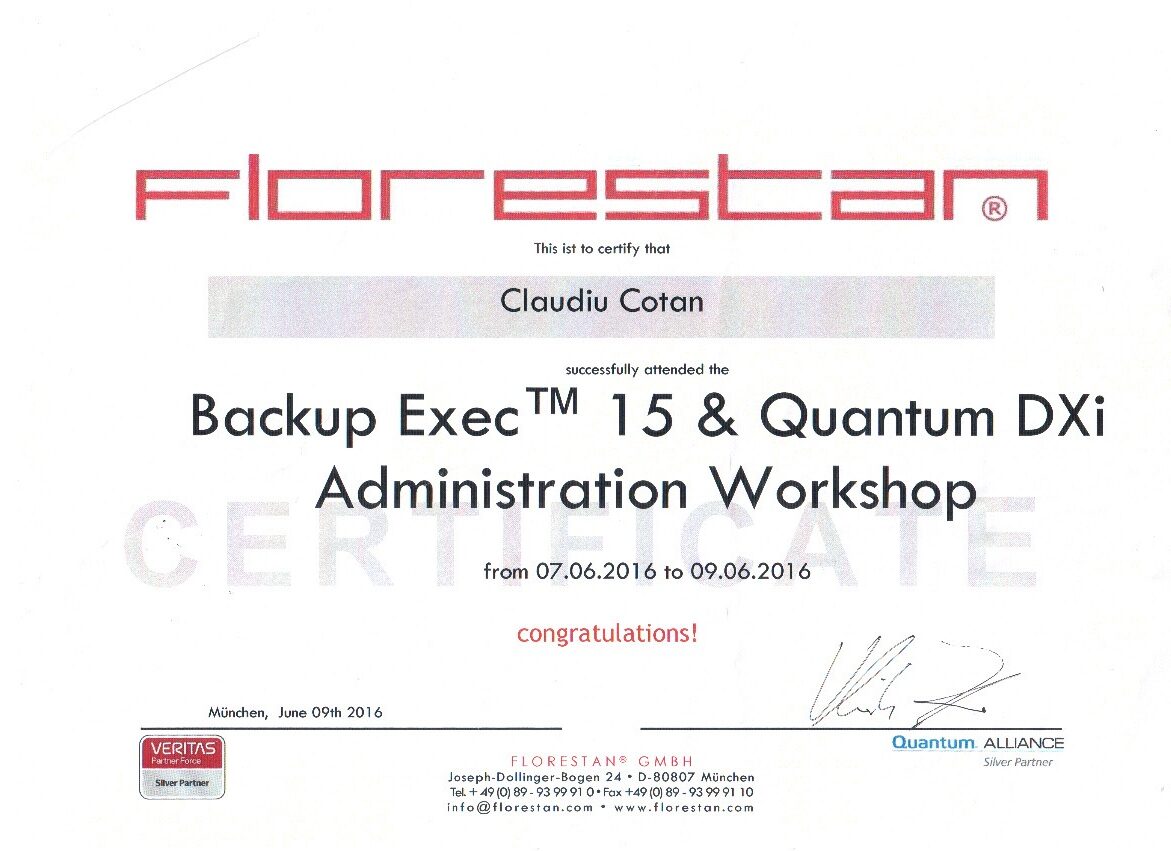 Certification-BACKUP-EXEC