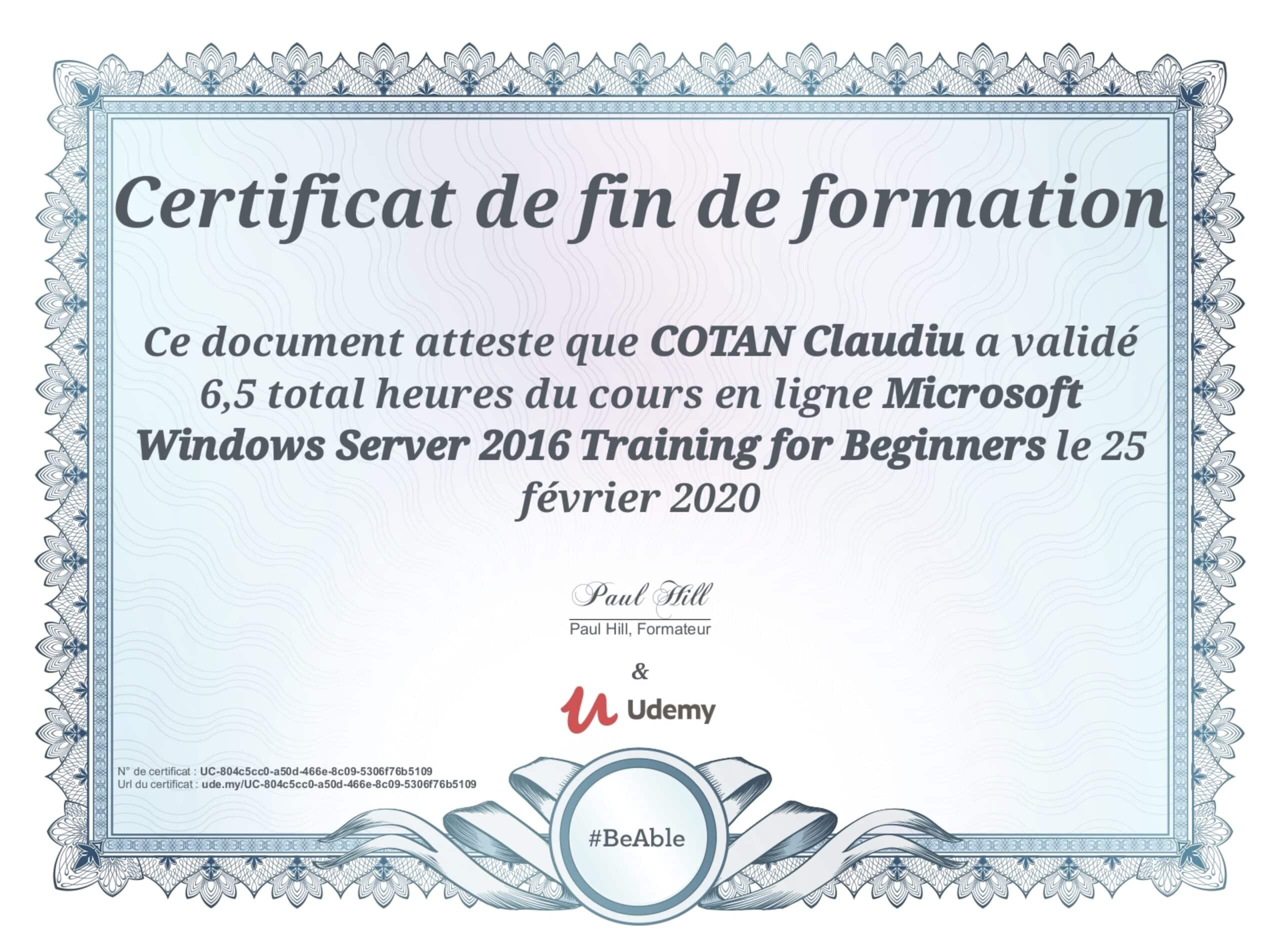 Certification-WINDOWS-SERVER-2016